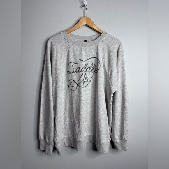 Anthropologie Saddle Up Sweatshirt NWT XL - Picture 3 of 7